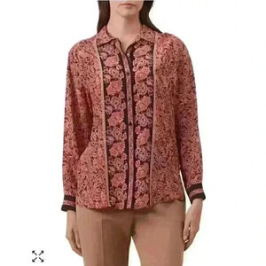 Gerard Darel Cameron Paisley Print Shirt Size 36